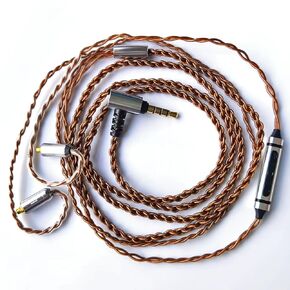 IEM Upgrade Cable, 4N Silver Plated Earphone Upgraded Cords, MMCX Connector 1.3m in Ear Monitor Cable for Shure SE846 SE535 SE315 SE425 UE900s(3.5mm w/mic 4.2ft) in Kuwait