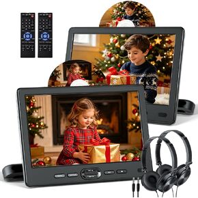 DESOBRY 10.5" Car DVD Player Dual Screen & Suction-Type Disc in in Saudi Arabia