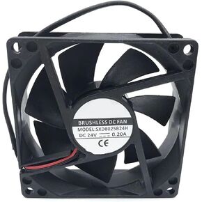 SXD8025B24H 80 * 80 * 25mm Dual Ball Bearing DC 24V 0.20A 2P 3800RPM 51CFM Case Cooling Fan in Kuwait