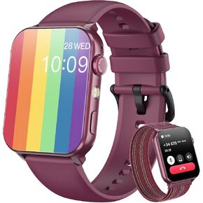 Blackview Smart Watches for Women Men,Answer/Make Calls,1.91" HD Fitness Watch with Flashlight/Heart Rate/SpO2/Sleep Monitor/2 Straps,100+ Sports Modes,IP68 Waterproof Smartwatch for Android/iPhone in Kuwait