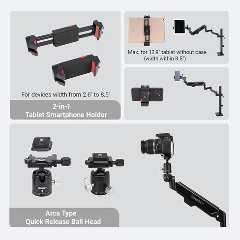 Camera Desk Mount with Gas Spring Arm in Saudi Arabia