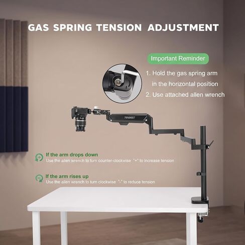 Camera Desk Mount with Gas Spring Arm in Saudi Arabia