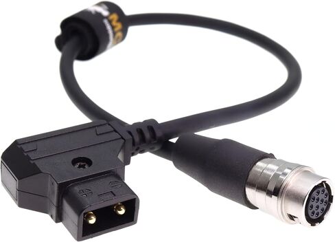 Power Coiled Cable for Fujinon Nikon Canon B4 ENG 2/3" Lens D-Tap to 12 Pin in Kuwait