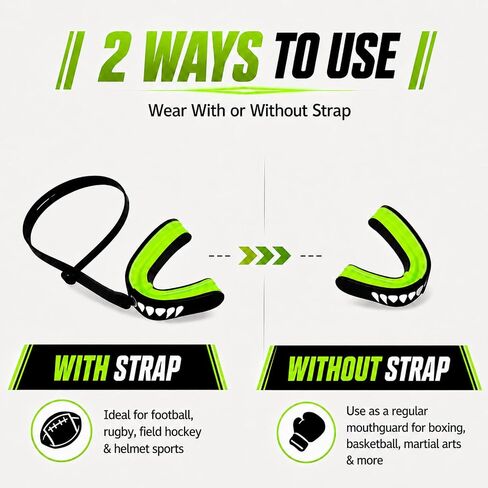 MENOLY 3 Packs Kids Youth Mouth Guard with Strap for Football - Mouth Guard Football Age 6-10 with Cases for Boxing, Lacrosse, Hockey, Basketball, MMA, Wrestling and Other Contact Sports Age 7-12 in Saudi Arabia