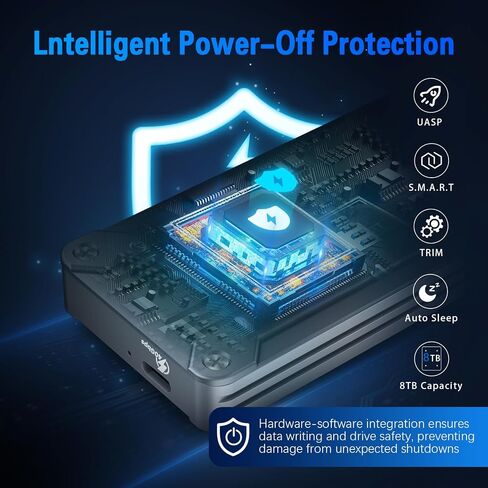 40Gbps NVMe Enclosure,V VCOM M.2 NVMe SSD Enclosure, Aluminum Alloy External NVMe Enclosure Support Size 2280 M&B+M-Key,Compatible with Thunderbolt 3/4,USB4/3.2/3.1/3.0/2.0 in Kuwait