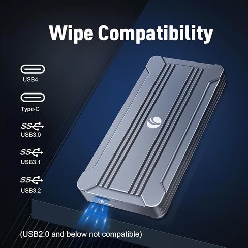 40Gbps NVMe Enclosure,V VCOM M.2 NVMe SSD Enclosure, Aluminum Alloy External NVMe Enclosure Support Size 2280 M&B+M-Key,Compatible with Thunderbolt 3/4,USB4/3.2/3.1/3.0/2.0 in Kuwait