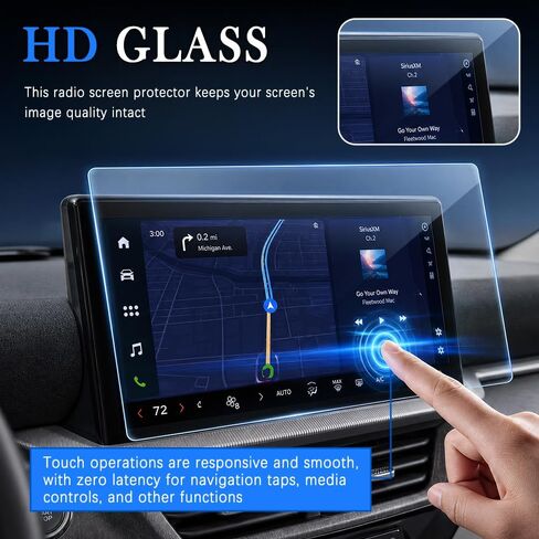 13" Car Screen Protector,Anti-Fingerprint HD GPS Screen Protector Foils,Impact-resistant Tempered Glass Screens Protectors Compatible with Ford Explorer ST-Line/Active/Platinum/ST in Saudi Arabia