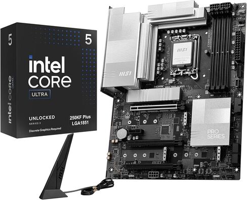 Micro Center 3 in 1 Combo: Ultra 5 250KF Plus Procesor w/MSI Pro Z890-P WiFi Motherboard and Klevv CRAS V RGB 32GB DDR5 in Kuwait