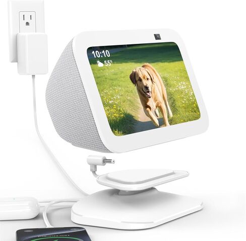 HomeMount Adjustable Charging Station for Show 5 (3rd) with USB-C and USB Charging Port, Tilt Charging Stand with Strong Magnetic (for Phones & Show 5 3rd - Black) in Kuwait