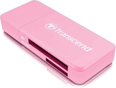 Transcend USB 3.1 SDHC/SDXC/ microSDHC/SDXC Card Reader, TS-RDF5R (Pink) in Kuwait