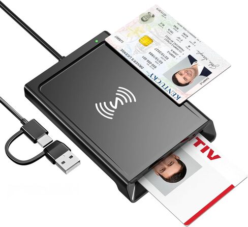 NFC Smart Card Reader, Contact & Contactless ID and Bank Chip Card Reader in Kuwait