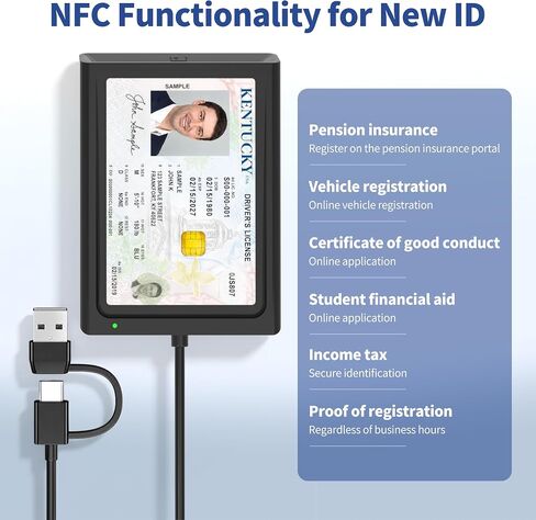 NFC Smart Card Reader, Contact & Contactless ID and Bank Chip Card Reader in Kuwait