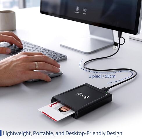 NFC Smart Card Reader, Contact & Contactless ID and Bank Chip Card Reader in Kuwait