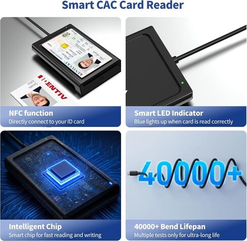 NFC Smart Card Reader, Contact & Contactless ID and Bank Chip Card Reader in Kuwait