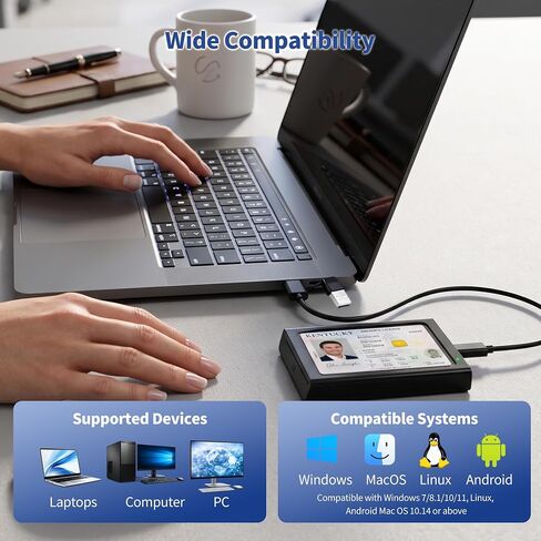 NFC Smart Card Reader, Contact & Contactless ID and Bank Chip Card Reader in Kuwait