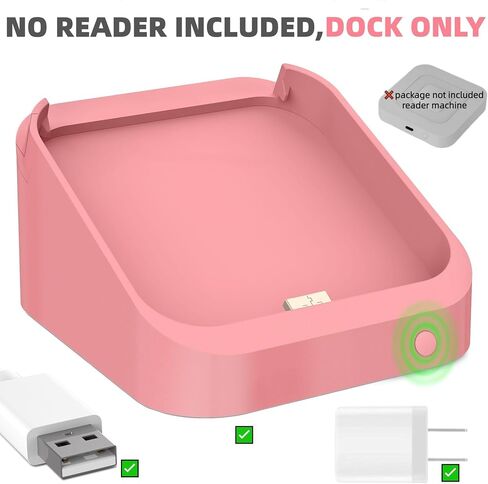 Dock Compatible with Square Reader 2nd Generation, Holder Stand for Square Card Reader 2nd Gen., with Smart Anti-Sleep Button Anti-Slip Base (Cable & Wall Charger Included, No Machine, 2packs in Kuwait
