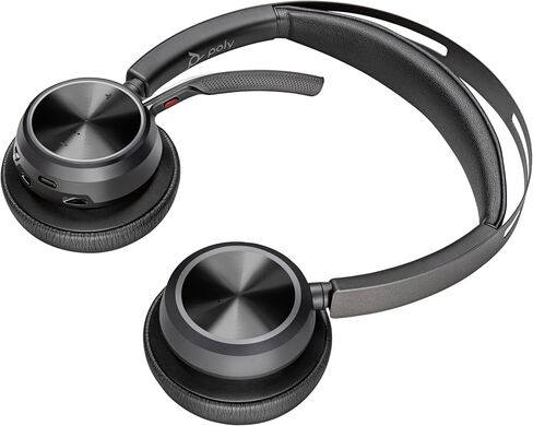 Poly Voyager Focus 2 UC Bluetooth Headphones with Mic & Charging Stand - ANC - Connect to PC or Mobile via Bluetooth - Microsoft Teams Certified - Includes BT700 USB-C to USB-A Adapter, Travel Case in Kuwait