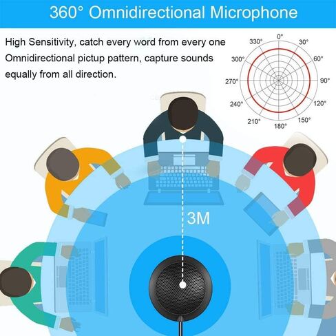 Conference USB Microphone, Computer Desktop Mic with LED Indicator in Kuwait