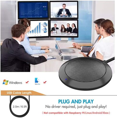 Conference USB Microphone, Computer Desktop Mic with LED Indicator in Kuwait