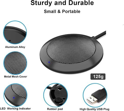 Conference USB Microphone, Computer Desktop Mic with LED Indicator in Kuwait
