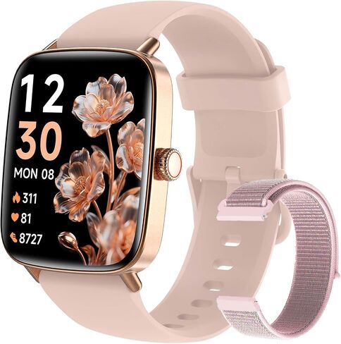 Fitpolo Smart Watch for Women, Stainless Steel Bezel Fitness Tracker (Make/Answer Calls), IP68 Waterproof, Heart Rate SpO2 Monitor, Sleep & Activity Tracking Smartwatch for Android Phones iPhone in Kuwait