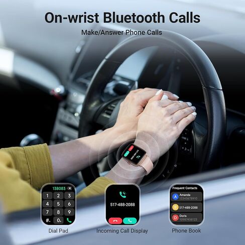 Fitpolo Smart Watch for Women, Stainless Steel Bezel Fitness Tracker (Make/Answer Calls), IP68 Waterproof, Heart Rate SpO2 Monitor, Sleep & Activity Tracking Smartwatch for Android Phones iPhone in Kuwait