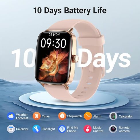 Fitpolo Smart Watch for Women, Stainless Steel Bezel Fitness Tracker (Make/Answer Calls), IP68 Waterproof, Heart Rate SpO2 Monitor, Sleep & Activity Tracking Smartwatch for Android Phones iPhone in Kuwait