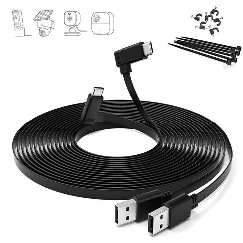 Itramax Flat USB C Cable 20FT/6M,2Pack Right Angle USB A to C Charger Cord in Kuwait