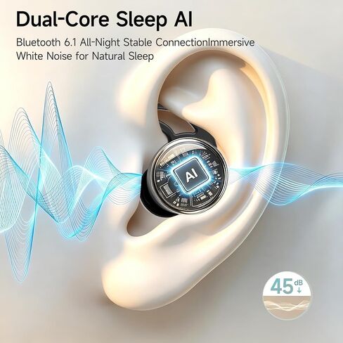 Sleep Earbuds for Side Sleepers, Bluetooth 6.1 Noise-Cancelling Sleepbuds in Kuwait