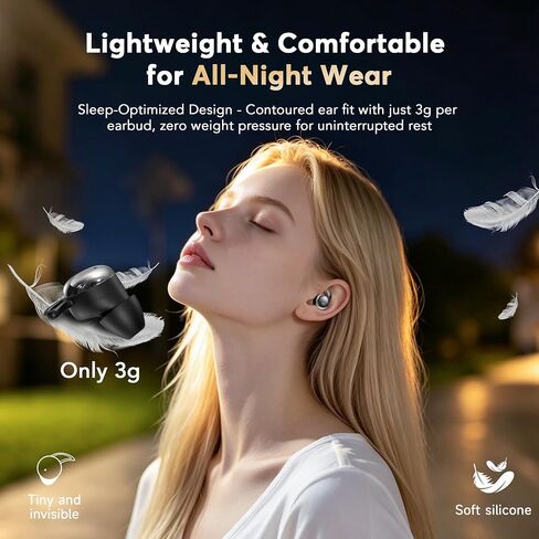 Sleep Earbuds for Side Sleepers, Bluetooth 6.1 Noise-Cancelling Sleepbuds in Kuwait