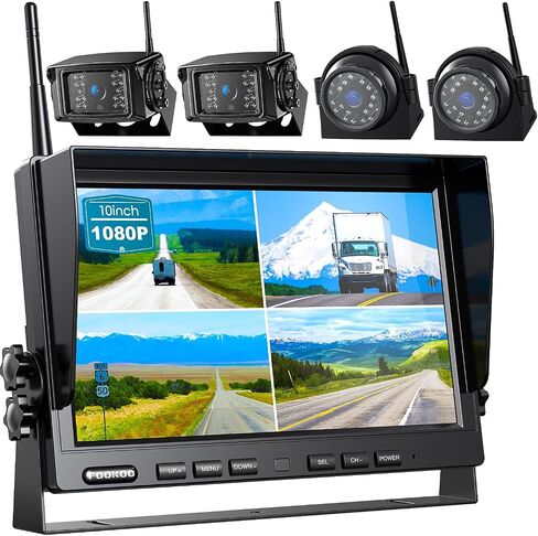 Fookoo 10" HD 1080P Magnetic Solar Wireless Backup Camera 1 Min DIY Install in Saudi Arabia