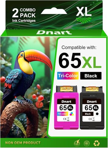 65XL Ink Cartridges Black/Color Combo Pack Replacement for HP Ink 65 2 Pack in Kuwait