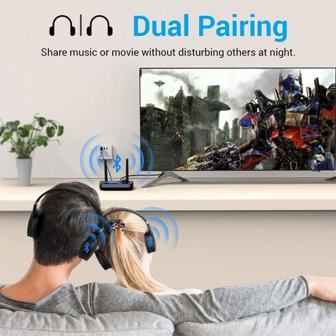 3-in-1 Low Latency Bluetooth 5.3 Transmitter for TV Audio Receiver Adapter for Stereo Long Range W.Screen Volume Control Aux/RCA/Optical Input/Output Surpport Up to 2 BT Headphones in Kuwait