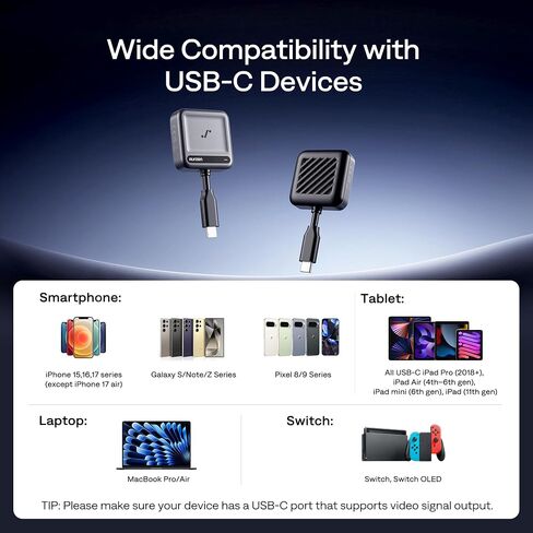 Aurzen Wireless USB-C Transmitter for Zip, Requires DP Alt Mode Output in Kuwait