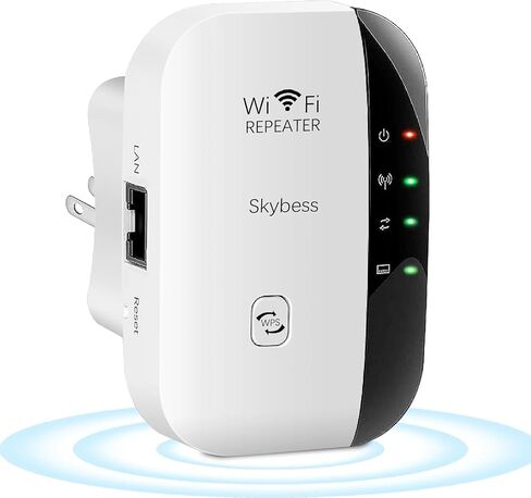 WiFi Range Extender Wireless Signal Booster, 300Mbps 2.4GHz Wi-Fi Repeater with Ethernet Port, 802.11b/g/n Wireless Internet Blast for Home, AP Mode/Wide Compatibility/Easy Setup, WPS Supported in Kuwait