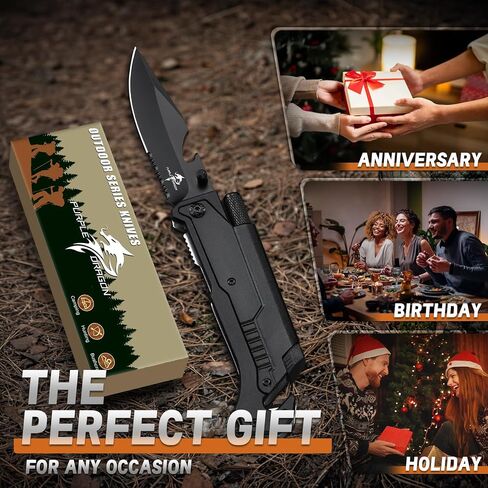 Purple Dragon Folding Pocket Knife for Men - 6 in 1 EDC Knife in Kuwait