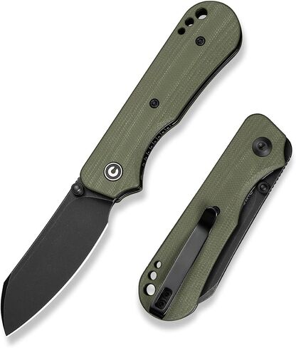 CIVIVI Crabby Pocket Knife, EDC Folding Knife for Men Women with Swedish 14C28N Blade Contoured Micarta Handle, Designed by Ken Onion Jr. C24055-3 in Kuwait