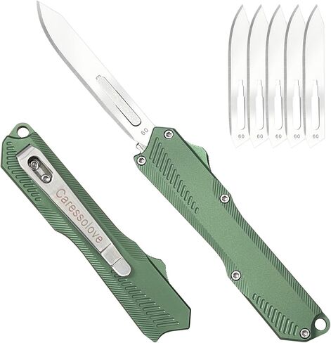 Caressolove Retractable Folding Scalpel Knife with Pocket Clip For Men in Kuwait