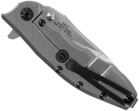 Zero Tolerance Hinderer Pocketknife; 3.5-Inch CPM 20CV Steel Blade, KVT Ball-Bearing Opening System, Flipper, Reversible Deep Carry Clip, Titanium Handle, Made in USA (0562TI) in Kuwait