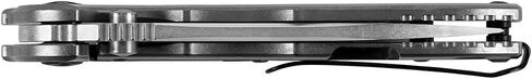 Zero Tolerance Hinderer Pocketknife; 3.5-Inch CPM 20CV Steel Blade, KVT Ball-Bearing Opening System, Flipper, Reversible Deep Carry Clip, Titanium Handle, Made in USA (0562TI) in Kuwait