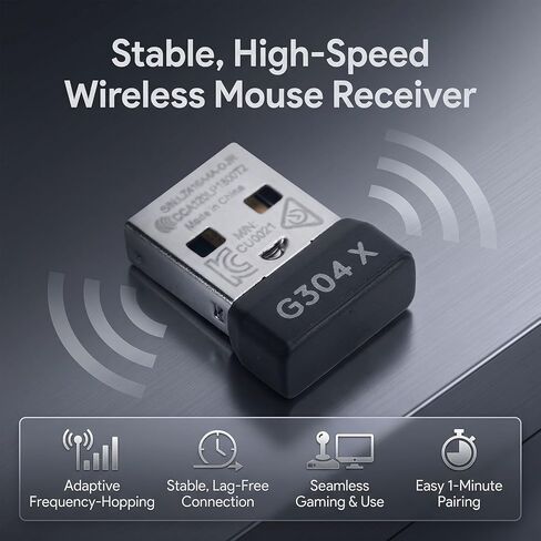 USB Bluetooth Adapter for PC, 2.4GHz Dongle, Unifying USB Receiver, Auto Reconnect, for G304X G502X G303 G705 PRO Superlight, with G HUB in Kuwait