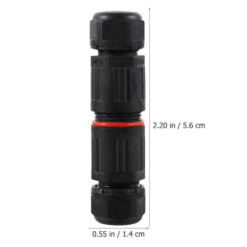 5pcs Ip68 Waterproof Cable Connector 0.5mm2-2mm2 Black Nylon Joint in Saudi Arabia