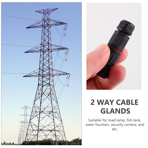 5pcs Ip68 Waterproof Cable Connector 0.5mm2-2mm2 Black Nylon Joint in Saudi Arabia