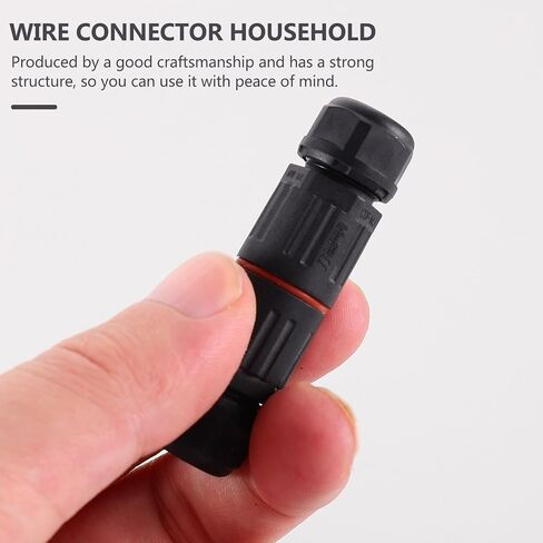 5pcs Ip68 Waterproof Cable Connector 0.5mm2-2mm2 Black Nylon Joint in Saudi Arabia