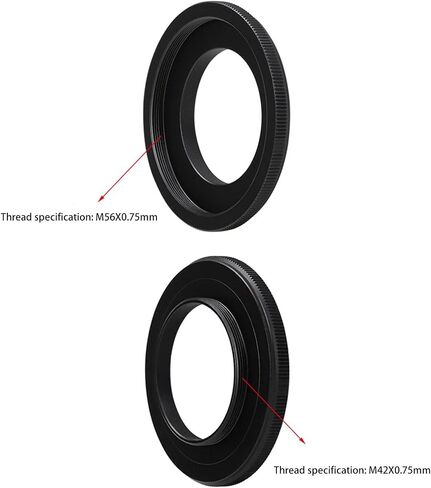 Fabater M56X0.75mm Female to T2 Male Thread Telescope Adapter, M56X0.75mm to M42X0., Aluminum Alloy Thread Converter for Telescopes, 5P9937K in Kuwait