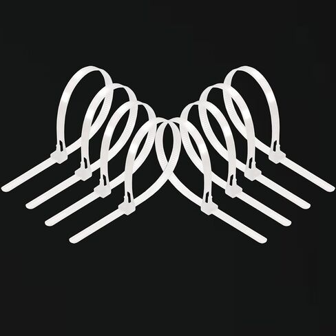 Reusable Zip Ties 6 Inch 100pcs White Zip Ties Heavy Duty Outdoor 50lb Small Cable Ties, Releasable Plastic Tie Wraps Small, Wire Ties Removable for Cord Management in Kuwait