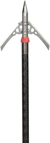 RAGERage 2-Blade Hybrid Hypodermic Tip Crossbow NC Archery Arrow Broadheads, 100 Grain, 2" Cut, Machined Stainless Steel Ferrule, .035" Blades, 3-Pack in Kuwait