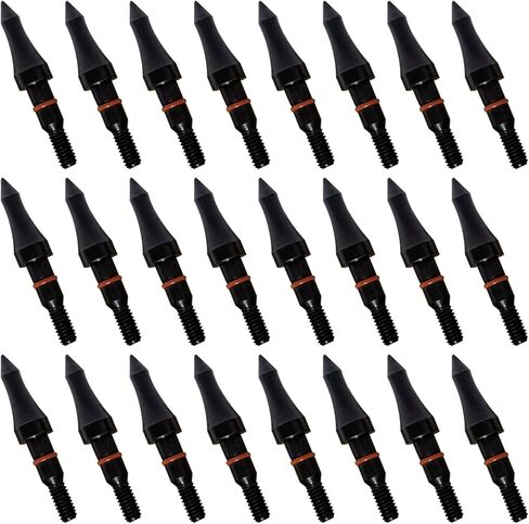 MOLFUJ 24pcs Archery Arrow Tips 100 Grain Field Tips 5/16 Inch Screw in Bullet Points, Archery Target Crossbow Practice Tip for Arrow Recurve Bow Compound Bow, Hunting Bow Arrow Target Practice in Kuwait