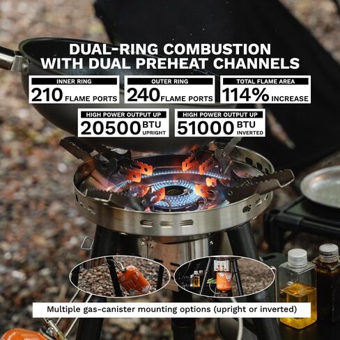 FIREMAPLE Vulcan DualBlaze 6000W-15000W Camping Stove with Adjustable Legs in Kuwait