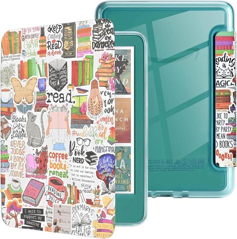 Case for New 7" Paperwhite(12th Gen 2024) and Colorsoft 2024/2025 1st, Reading Lover Clear Soft Light Transparent TPU Back Cover with Auto Wake/Sleep & Hand Strap, Inspirational in Kuwait